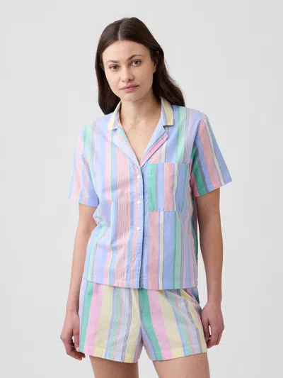 Gap Factory Poplin Pj Shirt In Multi