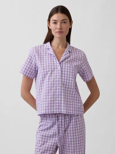 Gap Factory Poplin Pj Shirt In Purple