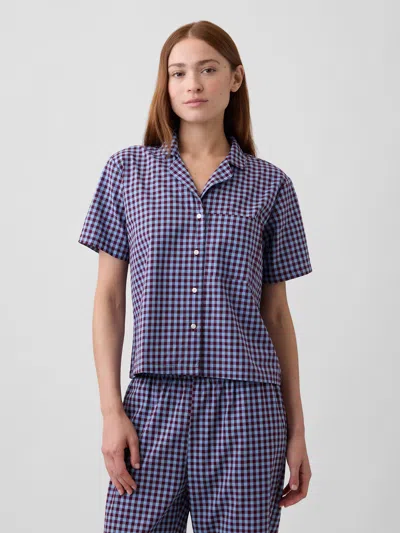 Gap Factory Poplin Pj Shirt In Tuscan Red