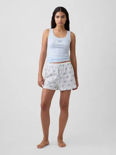 Gap Factory Poplin Pj Shorts In Bow Print