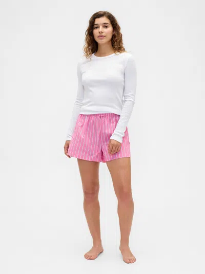 Gap Factory Poplin Pj Shorts In Pink