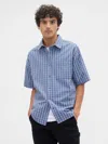 Gap Factory Poplin Shirt In Boxy Fit In Blue