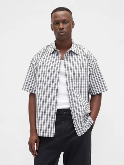 Gap Factory Poplin Shirt In Boxy Fit In Multi