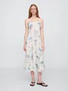 Gap Factory Poplin Squareneck Maxi Dress In Multi