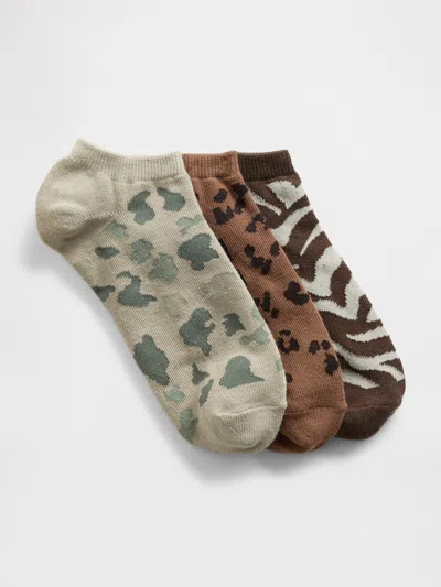 Gap Factory Print Ankle Socks (3-pack) In Multi
