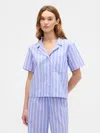 Gap Factory Print Poplin Pj Shirt In Blue
