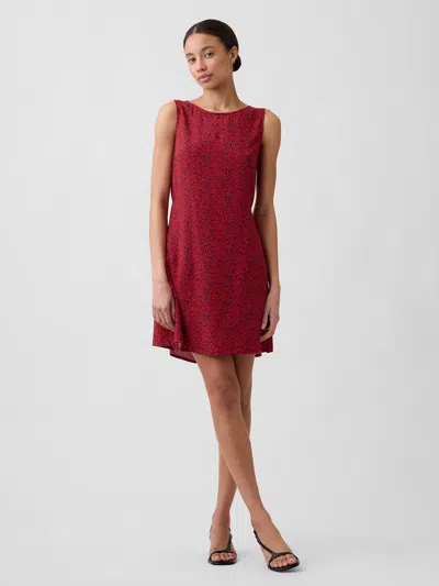 Gap Factory Print Sleeveless Mini Dress In Red