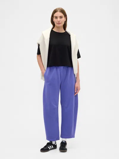 Gap Factory Pull-on Barrel Sweatpants In Purple