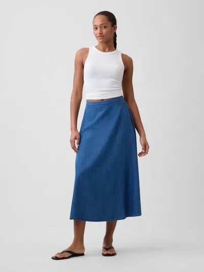 Gap Factory Pull-on Maxi Skirt In Blue