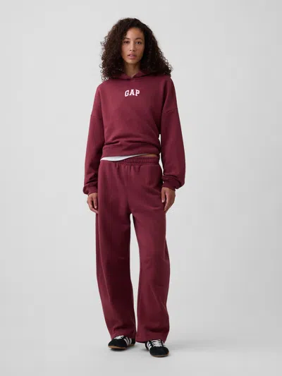 Gap Factory Pull-on Barrel Sweatpants In Plum Heather Purple