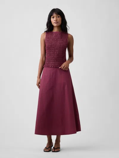 Gap Factory Pull-on Maxi Skirt In Heather Purple Plum