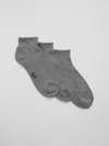 Gap Factory Quarter Crew Socks (3-pack) In Gray