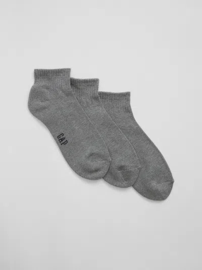 Gap Factory Quarter Crew Socks (3-pack) In Gray