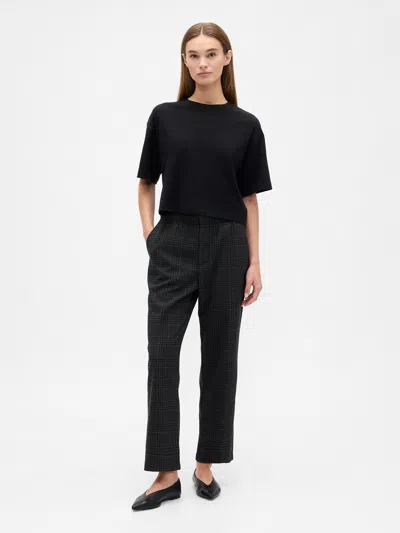 Gap Factory Recycled High Rise Straight-leg Pants In Black