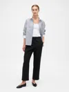 Gap Factory Recycled High Rise Straight-leg Pants In Black