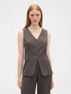 Gap Factory Recycled Longline Vest In Brown