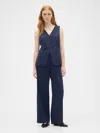 Gap Factory Recycled Mid Rise Easy Wide-leg Pants In Blue