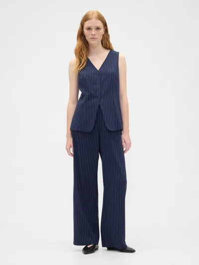Gap Factory Recycled Mid Rise Easy Wide-leg Pants In Blue