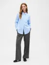 Gap Factory Recycled Mid Rise Easy Wide-leg Pants In Gray