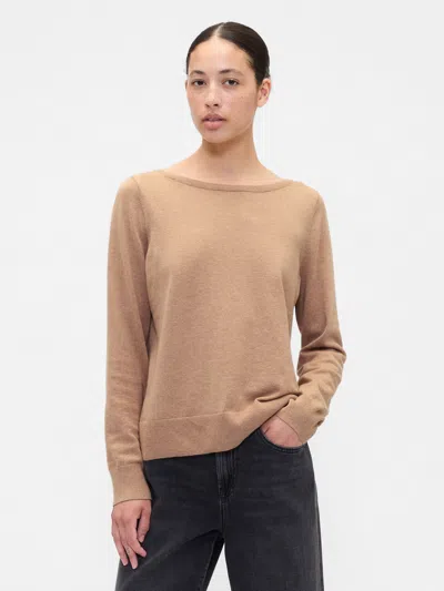 Gap Factory Relaxed Boatneck Sweater In Brown
