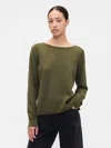Gap Factory Relaxed Boatneck Sweater In Green