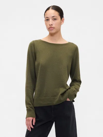 Gap Factory Relaxed Boatneck Sweater In Green