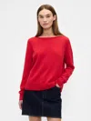 Gap Factory Relaxed Boatneck Sweater In Red