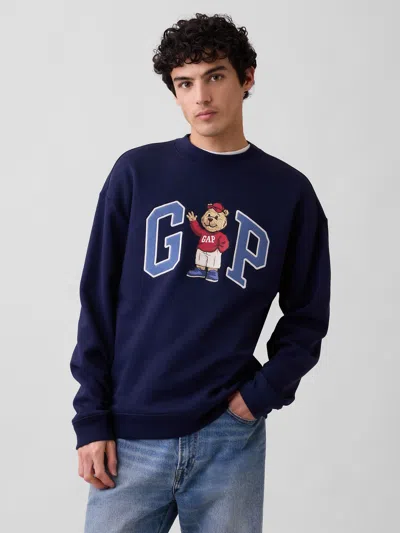 Gap Factory Relaxed Brannan Bear Gap Logo Sweatshirt In Blue