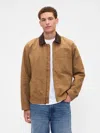 Gap Factory Relaxed Canvas Utility Jacket In Brown