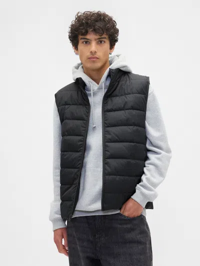 Gap Factory Relaxed Coldcontrol Puffer Vest In Black