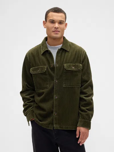 Gap Factory Relaxed Corduroy Overshirt In Green