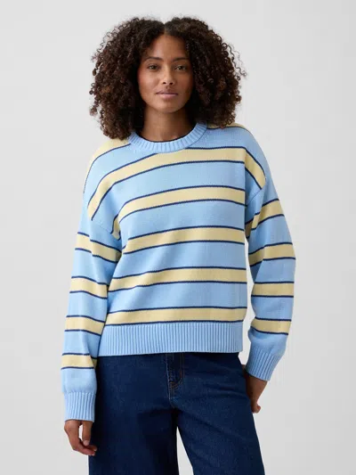 Gap Factory Relaxed Cotton Crewneck Sweater In Blue