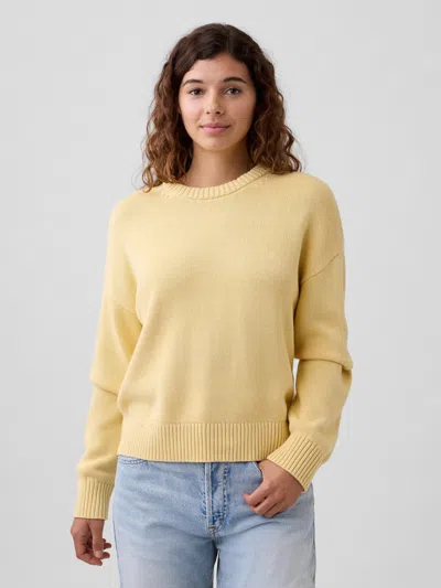 Gap Factory Relaxed Cotton Crewneck Sweater In Yellow