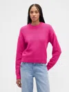 Gap Factory Relaxed Cropped Crewneck Sweater In Pink