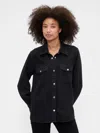 Gap Factory Relaxed Denim Western Shirt In Black