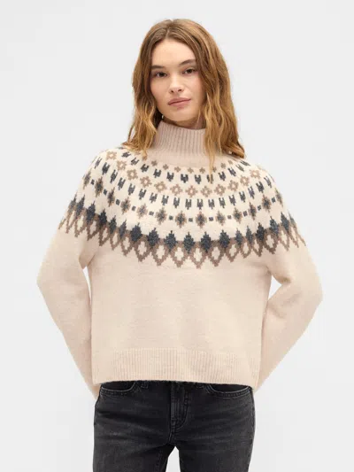 Gap Factory Relaxed Fair Isle Mockneck Sweater In Multi