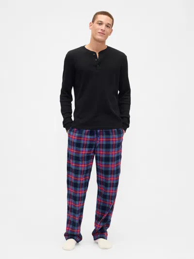 Gap Factory Relaxed Flannel Pj Pants In Blue