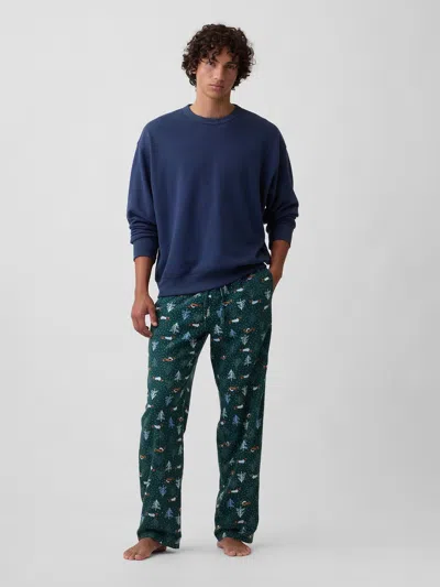 Gap Factory Relaxed Flannel Pj Pants In Green
