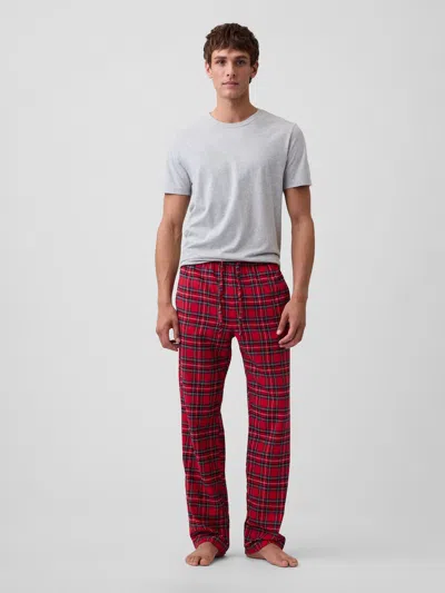 Gap Factory Relaxed Flannel Pj Pants In Red Plaid