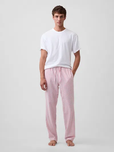 Gap Factory Relaxed Flannel Pj Pants In Red Stripe