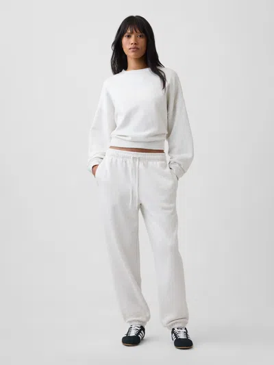 Gap Factory Relaxed Fleece Joggers In Pale Grey Heather