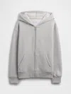 Gap Factory Relaxed Fleece Zip Hoodie In Gray