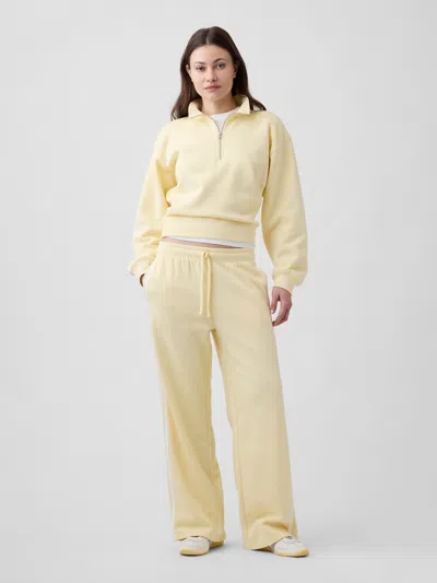 Gap Factory Relaxed French Terry Straight-leg Sweatpants In Yellow