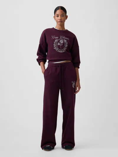 Gap Factory Relaxed Gap Graphic Straight-leg Sweatpants In Vamp Red