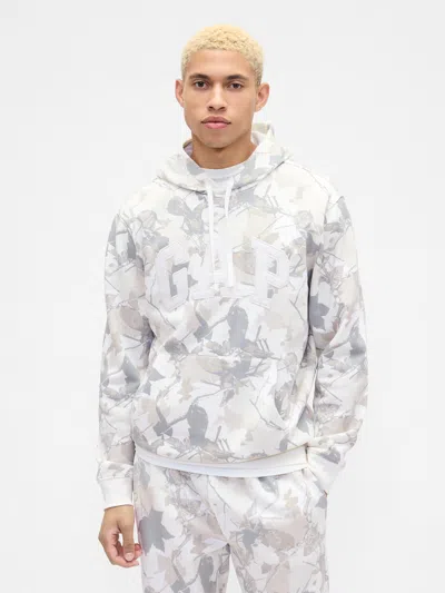 Gap Factory Relaxed Gap Logo Camo Hoodie In White