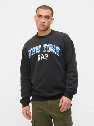 Gap Factory Relaxed Gap Logo Graphic Sweatshirt In Black