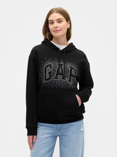 Gap Factory Relaxed Gap Logo Hoodie In Black