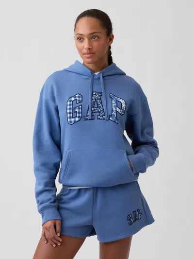 Gap Factory Relaxed Gap Logo Hoodie In Blue