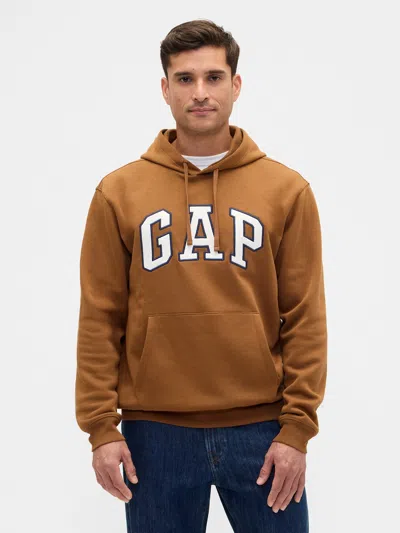 Gap Factory Relaxed Gap Logo Hoodie In Brown