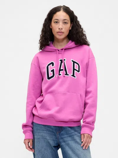 Gap Factory Relaxed Gap Logo Hoodie In Pink